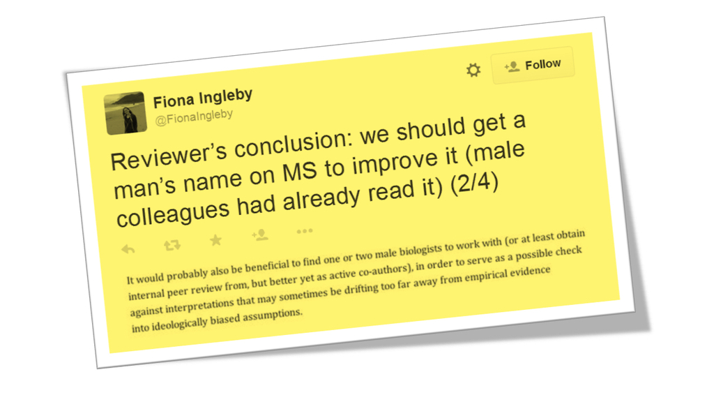 #maleficentmisogyny: A peer reviewer’s suggestion that two female researchers